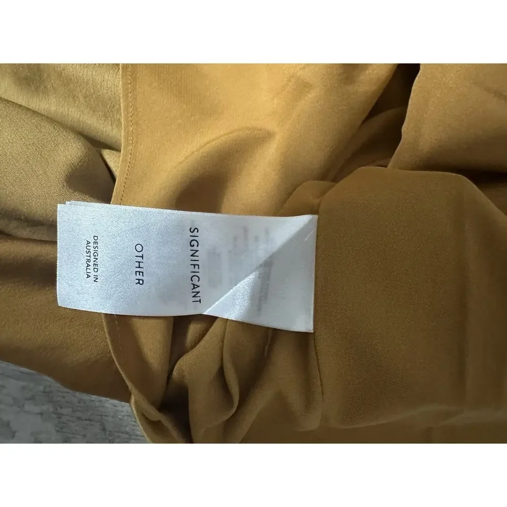 NWT Anthropologie Significant Other Copper Gracie Backless Satin Dress 12 - Picture 12 of 13